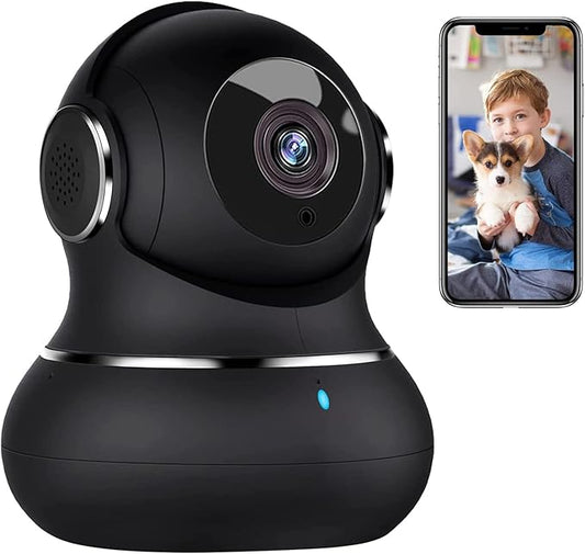 litokam 2K Indoor Security Camera, 360° Cameras for Home Security Indoor with Motion Detection, Pet Cam with Phone App, Baby Monitor-Night Vision