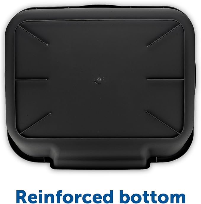 KittyGoHere Senior Cat Litter Box 2 Pack, Large Black Low Entrance Kitty Litter Box, Sized for Cats Comfort, Perfect for Senior and Arthritic Cats, Made in USA – Includes Long-Handle Jumbo Scoop