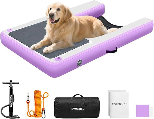 Inflatable Dog Water Ramp, Non-Slip Floating Dock Ladder for Pools, Boats & Lakes, Pool Ramp for Dogs Up to 200 Pounds, Purple