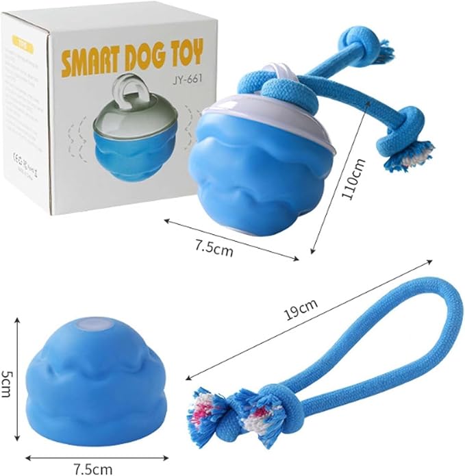 2025 Smart Pet Puppy Ball with Ropes Interactive Self Play Moving Dogs Balls Automatic Electric Active Rolling Ball Jumping Bouncing Dog Balls Gift