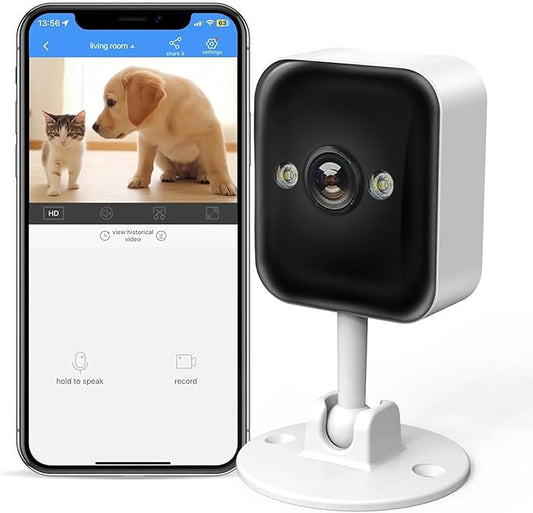 JOOAN 3MP Outdoor Security Camera WiFi Camera 【2.4G WiFi & Bluetooth & Color Night】 for Home Security Baby Pet IP66 Waterproof 2 Way Audio Motion Detection Siren SD/Cloud Storage Color Night Vision