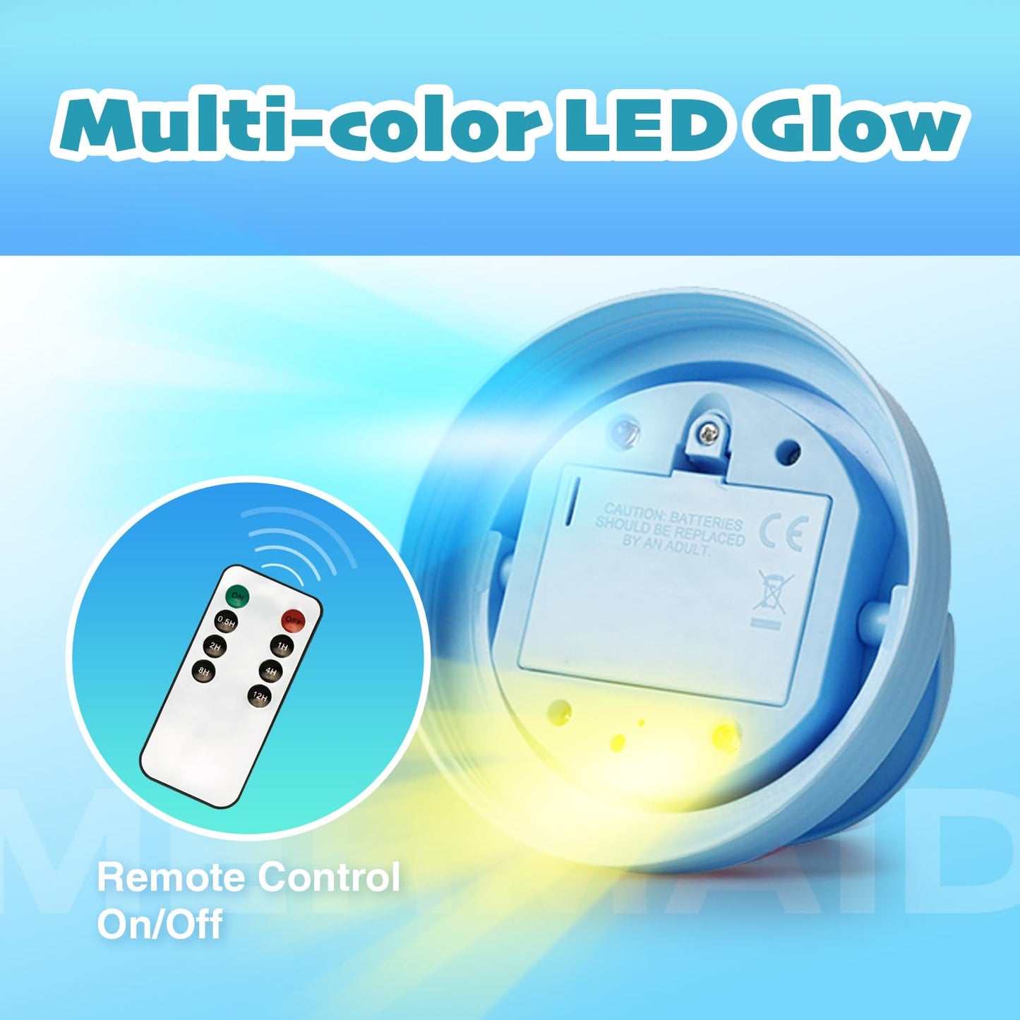 Hasviey Kids Terrarium Kit, Light-Up Mermaid Toys for Girls 4-6, DIY Arts & Crafts Kits for Kids with Remote Control, Preschool Learning & Educational Science Kits, Gift Ideas for Birthday Christmas