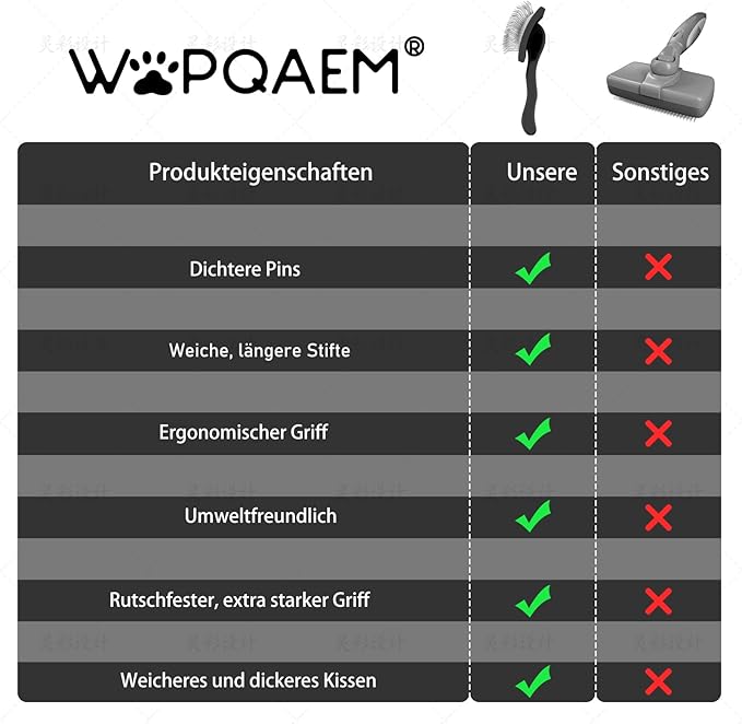 Slicker Brush for Dogs, Long Pin Dog Grooming Brush for Goldendoodles, Poodles, Doodles, Includes Pet Comb & Undercoat Rake, Perfect for De-Shedding, Dematting & Reducing Tangles. Large, Black