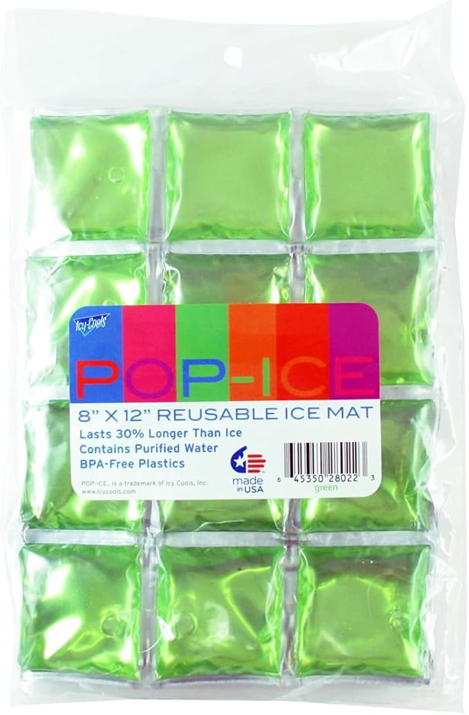 ICY-COOLS Reusable Ice Packs for Coolers - Flexible Ice Sheets, Flat and Long-Lasting for Camping or Lunch Boxes, 10x16 & 8x12, 1 or 3 Pack