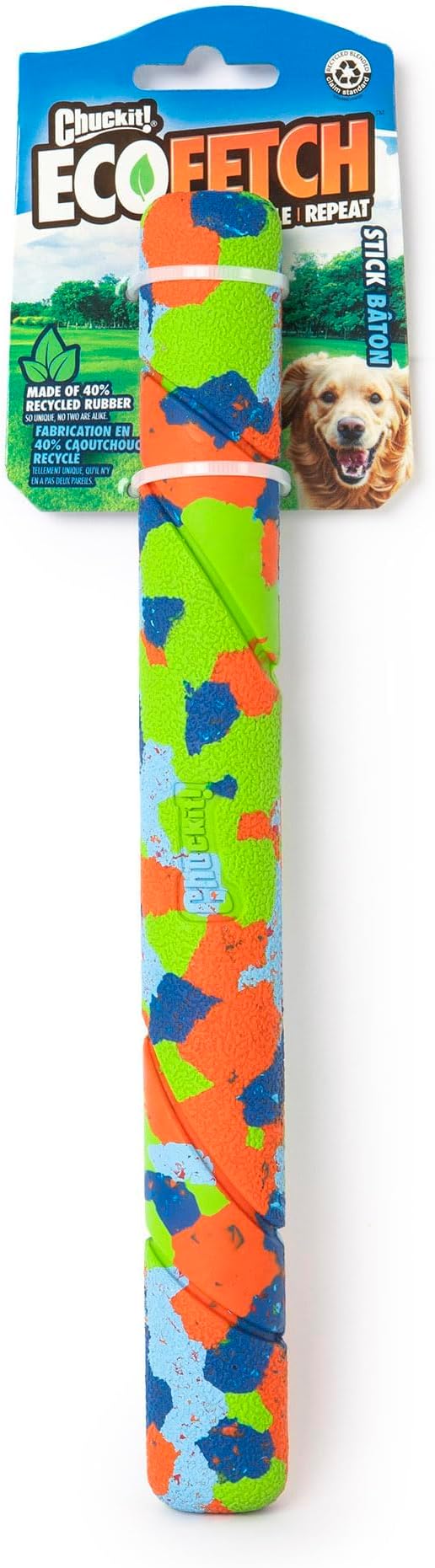 Chuckit! EcoFetch Fetch Stick Dog Toy, Pack of 1, for All Breed Sizes (EcoFetch Stick)