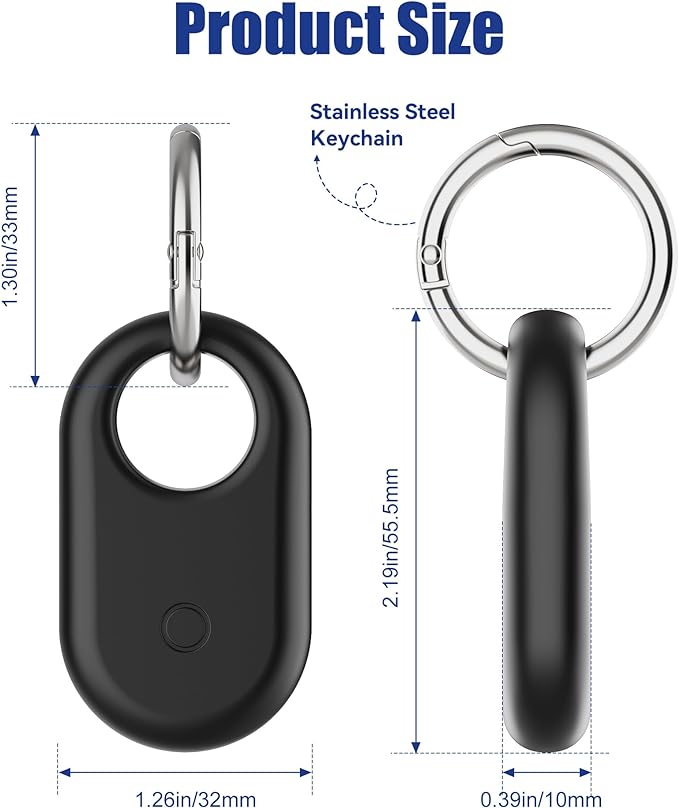 for Samsung SmartTag2 Case, [4 Pack] Silicone Holder for Galaxy Smart tag 2 Keychain Full Body Shockproof, Anti-Scratch for Backpacks, Car Keys, Dog Collars, 2Black/2White