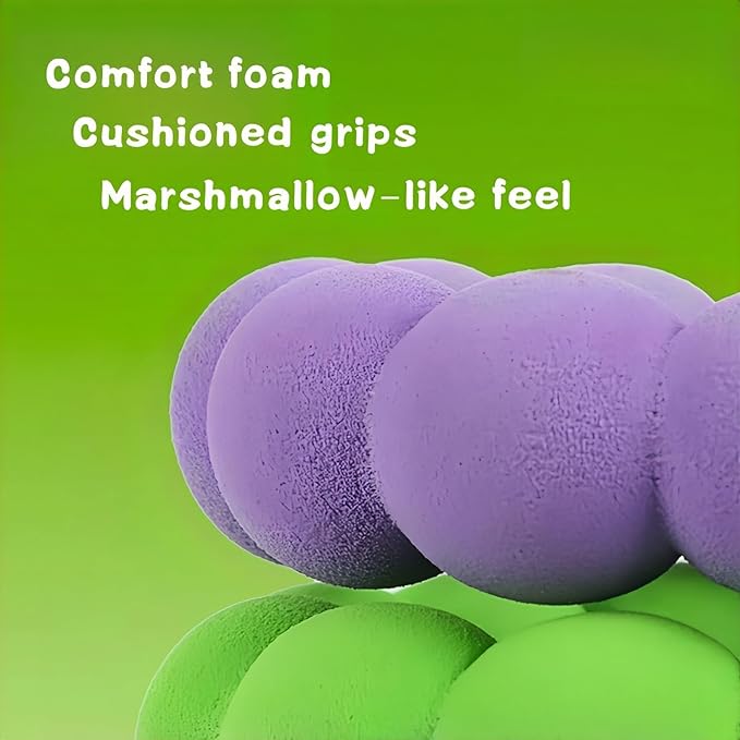 Hands Free Dog Leash Dual Handle, Wearable Leashes for Dog, Padded Waist Belts and Rotating Metal Clip, 5.5 FT for Small Medium Large Dogs (18+ lbs) Walking Training Running (Purple Green)