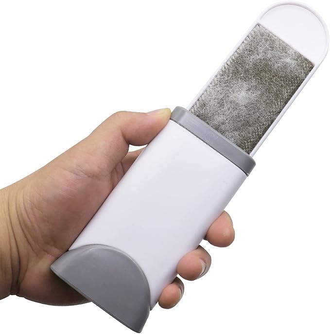 Pet Hair Remover Brush,Dog Hair Remover for Clothes - lint Remover Brush,Lint Brush Pet Hair Remover for Dogs, Cats & Puppies, Small Size (Gray)