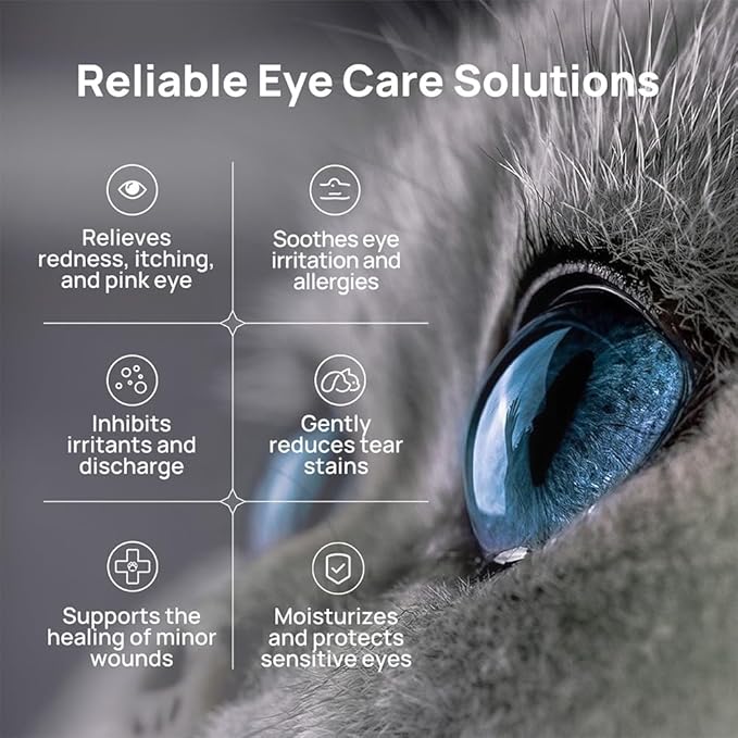 HICC PET Dog Eye Gel, Vet-Recommended Dog Eye Infection Treatment, Tear Stain Remover, Soothes Irritation, Moisturizes Dry Eyes, Pet Eye Drops Ointment Alternative for Dogs, Cats, Horses. 2 fl oz