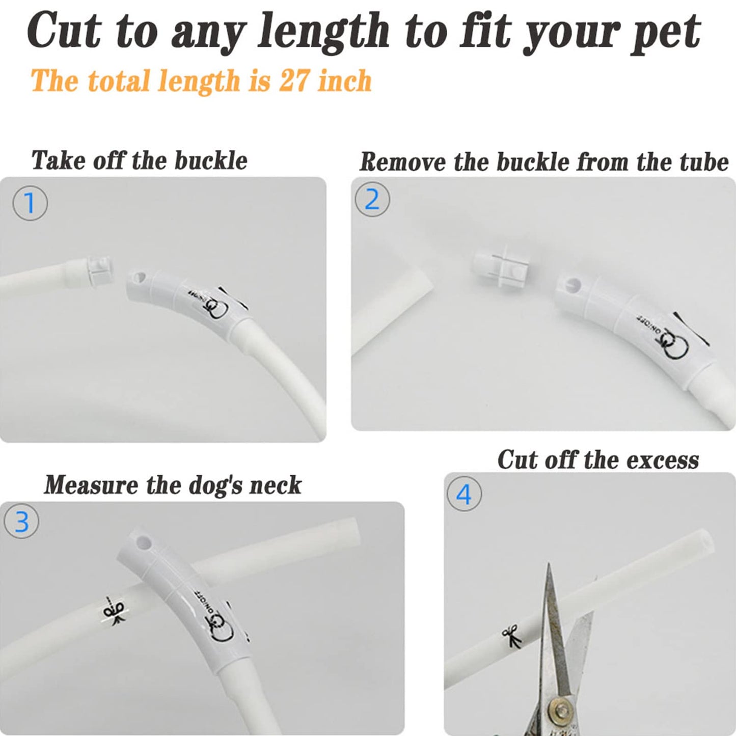 Light Up Dog Collar, Rechargeable Glowing Dog Collar, Light Dog Collar for Night Walking with 1640 FT of Visibility - Brightest LED Dog Collar Light, 3 Flashing Modes, Keeps Your Pets Safe in The Dark