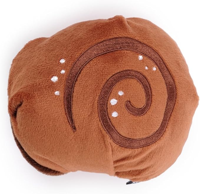 Interactive Dog Enrichment Snuffle Toy, Squeaky Dog Toys, Cute Soft Puppy Gifts, Crinkle Treat Puzzle Toys for Brain Stimulation, Cinnamon Roll Toy for Small and Medium Size Dogs