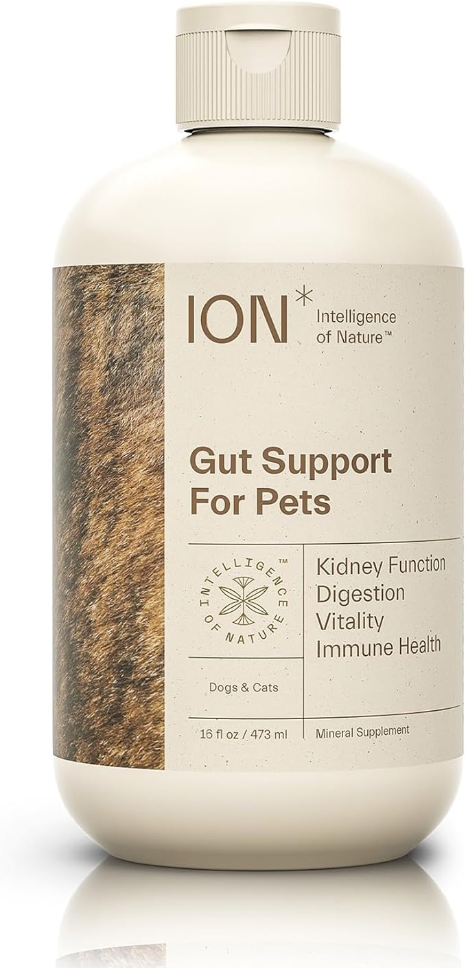 ION Intelligence of Nature Gut Support for Pets | Strengthens Digestion, Supports Kidneys, Aids Immune Function, and Defends from Food Toxins (16 Ounce)