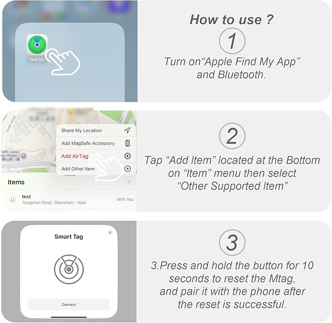 Airtag Cat Tracker Collar Waterproof - Airtag Cat Collar Breakaway - Smart Pet Activity Tracker - Breakaway Tractive with Reflective Pattern - Comfortable Padding, Adjustable (Blue)