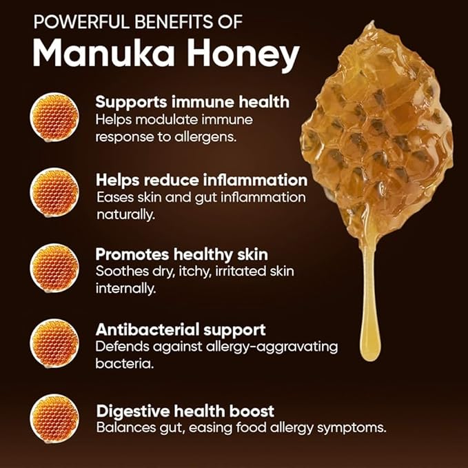 iHeartDogs Honey Guard Allergy & Itch Omega-3-6-9 Powder for Dogs Extra Strength with Manuka Honey, Quercetin, Colostrum, Kelp, Krill Oil & Probiotics - 90 Scoops