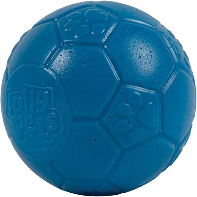 Jolly Pets Mini Jolly Soccer Ball; Floating-Bouncing Dog Toy; 4" Ocean Blue