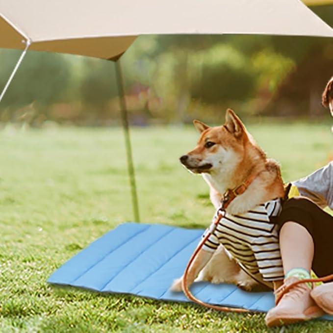 Heeyoo Outdoor Pet Bed, Water-Resistant Camping Mat, Machine-Washable Travel Bed, Foldable for Small to Large Dogs and Cats