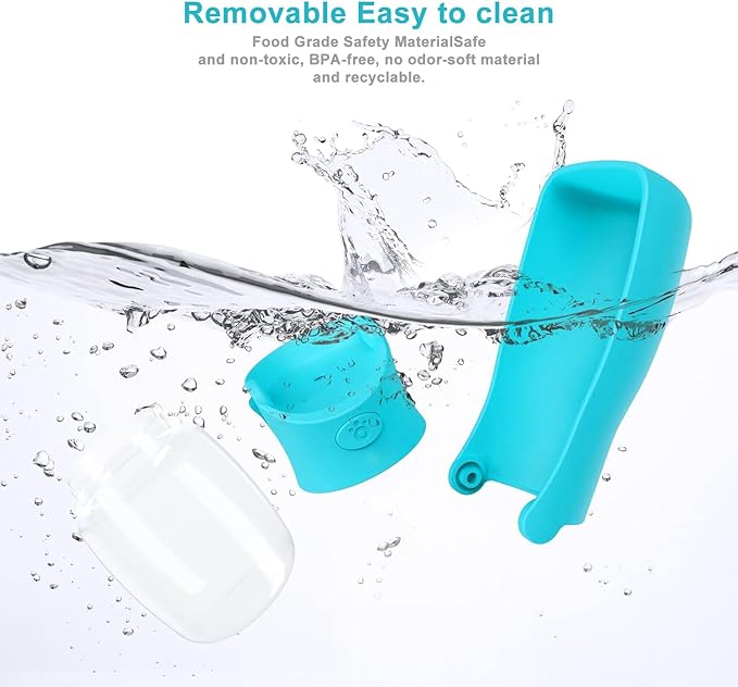 Portable Dog Water Bottle for Walking 19 OZ or 12 OZ Portable Pet Water Bottles for Puppy Small Medium Large Dogs Water Dispenser Pet Water Bowl Dog Accessories (19OZ Blue) (12OZ Indigo)