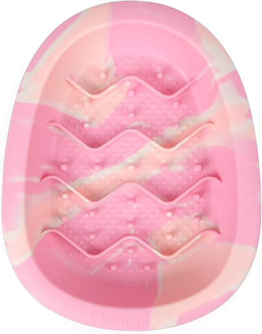 Interactive Dog & Cat Lick Mat Bowls, BPA-Free Silicone Dog Slow Feeder Bowl with Suction Cups, Non Slip Food Bowl for Dogs and Cats, Reduces Boredom, Dishwasher Safe, Cotton Candy