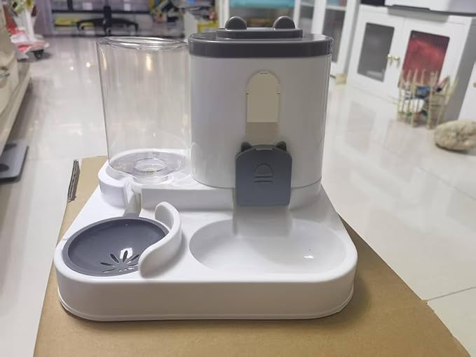 2-in-1 Automatic Pet Feeder & Waterer Set + Cat Litter Scoop Kit – 0.8L Spill-Proof Water Dispenser & 2.2LFood Bow Scooper for Cats & Small Pets