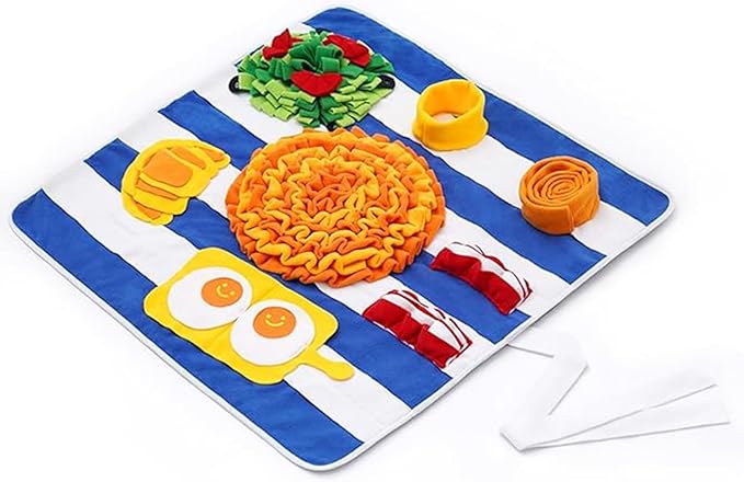 Snuffle Mat for Dogs, X-Large Dog Snuffle Mat 27” x 27”, Plush Enrichment Toy Slow Feeder, Puppy Puzzle to Keep Them Busy, Machine Washable, All Dog Sizes