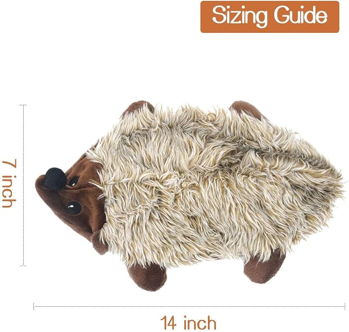 LEGEND SANDY Dog Squeaky Toys for Small Doggies, Puppy Toys for Teething Cute Small Breeds Toys Stuffed Plush Bundle Natural Cotton Puppy Rope, Dog Chew for Puppies Pet for Pet (Hedgehog)