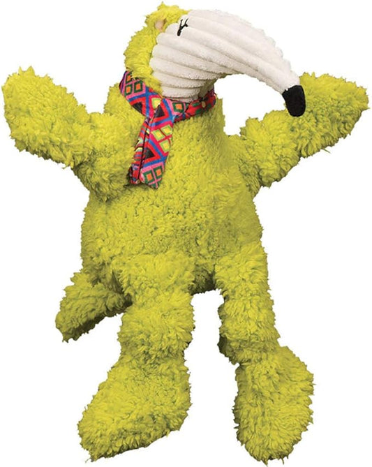 HuggleHounds Knottie Plush Dog Toy - Dog Stuffed Animal Toy, Puppy Toys, Squeaky Dog Toy for Small, Medium & Large Dogs, Durable Plush to Keep Them Busy - Nibblet Anteater, Large