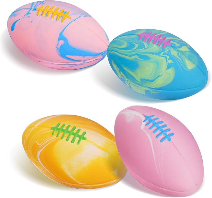 SCHITEC Dog Squeaky Toy Balls, Interactive Squeak Puppy Balls for Fetch Play, Latex Rubber Pet Toy for Puppies Mini Breed Small Dogs