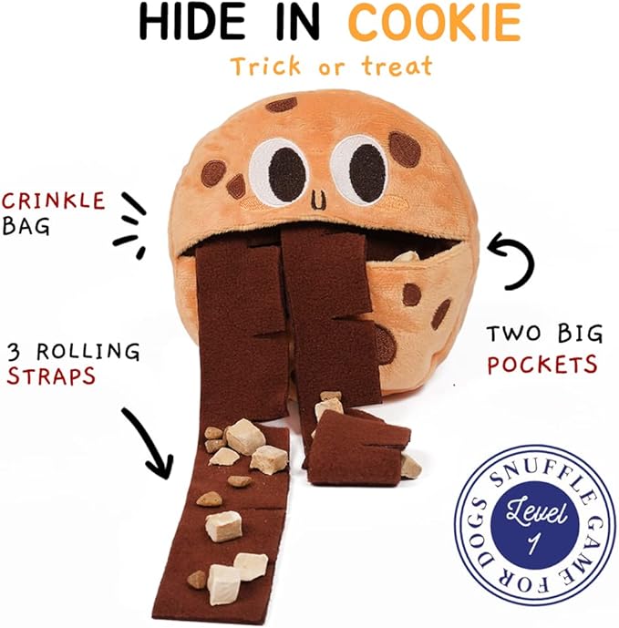 Dog Toys, Puppy Birthday Toy, Dog Puzzle Toys, Interactive Dogs Toys, Puppy Plush Chew, Dogs Treat Dispensing Toys, Pets Halloween Enrichment Toy for Small, Medium and Large Pets