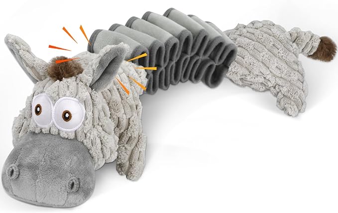 Large Squeaky Plush Dog Toys, Interactive Puppy Toys for Tug of War, Tough Pet Toys for Dogs, Dog Chew Toy for Small, Medium, and Large Dogs