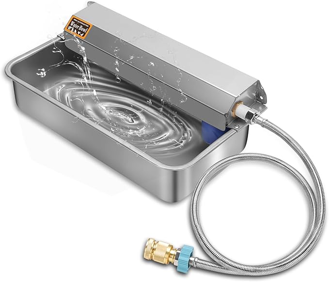 Automatic Dog Water Dispenser, 6l Large Dog Water Bowl Dispenser, Stainless Steel Outdoor Water Bowl for Dogs, Auto Fill Pet Water Dispenser for Dogs Cat Chicken Livestock Indoor Outdoor Use