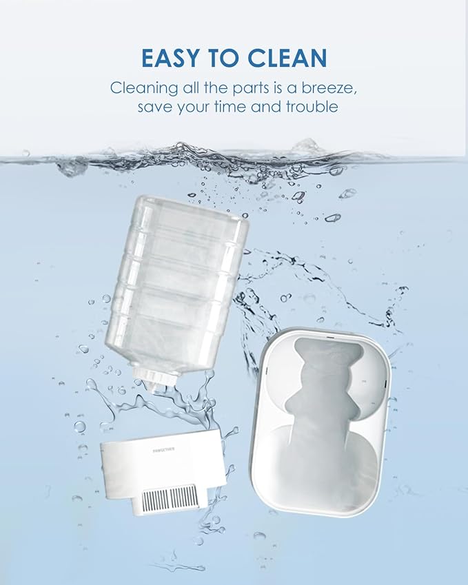 PAWGETHER® Gravity Automatic Pet Water Dispenser with 1 Filter for Cats and Small Dogs 1 Gallon/3.5L Auto Pet Waterer Dog Water Dispenser, Easy to Fill