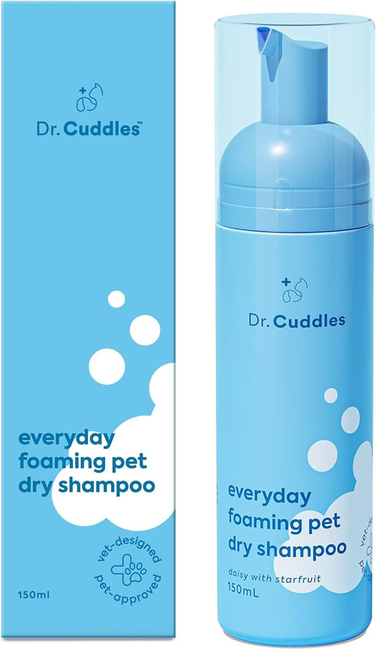 Foaming Dog Dry Shampoo, Waterless Dog Shampoo No Rinse - Waterless Cat Shampoo, Natural Botanicals & Deodorant for Fresh Smelling Fur on Dogs & Cats, Vet Formulated, Cleans & Conditions, Summer Pawty