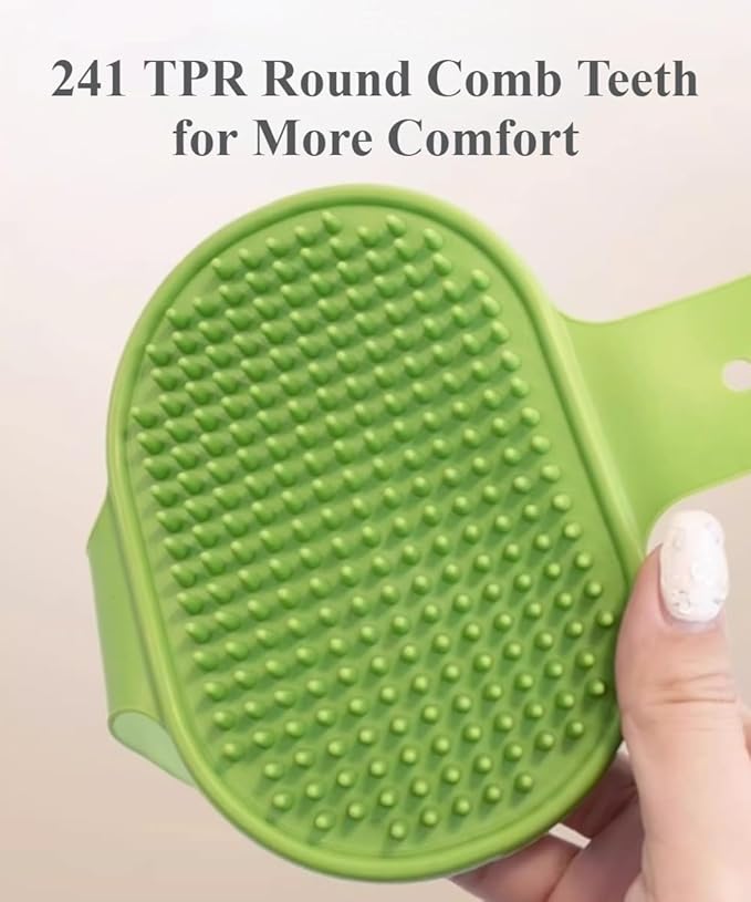 4 Pieces Cat Self Groomer Cat Brushes Silicone Cat Combs for Indoor Cat Corner Cat Face Scratcher Adjustable Cat Massager (Green+Yellow)