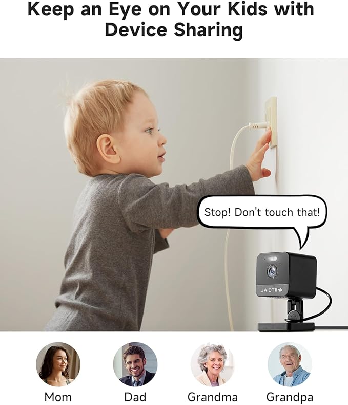 3MP Nanny & Elder Camera 2-Pack, Indoor WiFi Home Cameras with App, Night Vision, 2-Way Talk, Motion Detection, 2.4G/5G, Compatible with Alexa