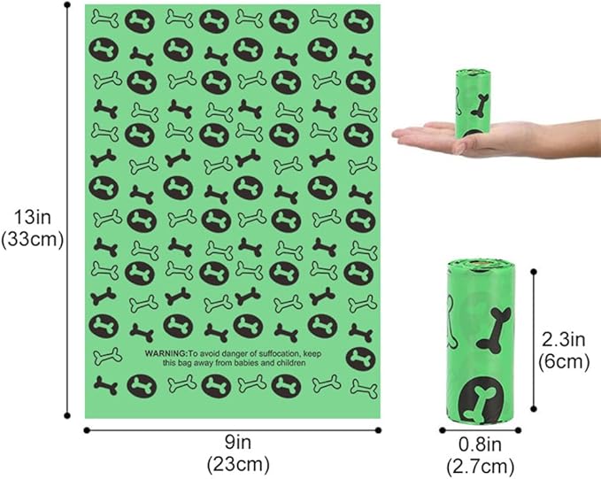 Pet Waste Bags and Wet Wipes Bundle, 270 Biodegradable Bags, 120 Aloe Vera Wipes