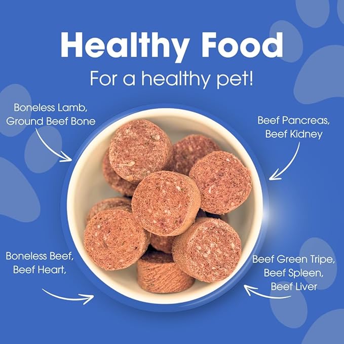 Freeze-Dried Raw Cat Food - Lamb Formula, High Protein, Grain-Free, Whole Ingredients, No Additives, Meal Mixer or Topper - Supports Healthy Digestion, Coat, and Joints