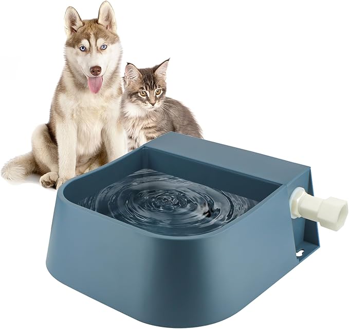 Enjoying Dog Water Bowl Dispenser Outdoor, 2L Auto Water Bowl for Dogs Cats Chicken Farm Animals, Large Size Waterer Feeder, Self Filling Livestock Water Trough, Self-Assembly