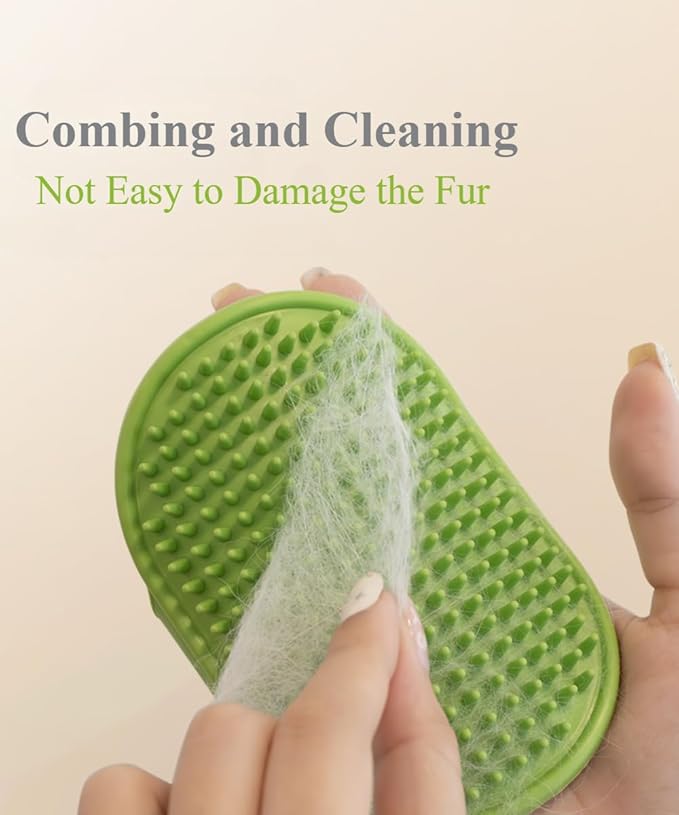 4 Pieces Cat Self Groomer Cat Brushes Silicone Cat Combs for Indoor Cat Corner Cat Face Scratcher Adjustable Cat Massager (Green+Yellow)