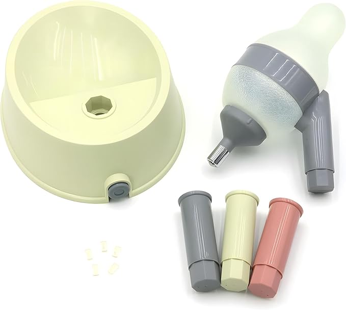 NACOCO Pet Standing Water Dispenser Cat Dog Standing Bowl with Detachable Pole Automatically Feeding Water Height Adjustable(Green-Grey)