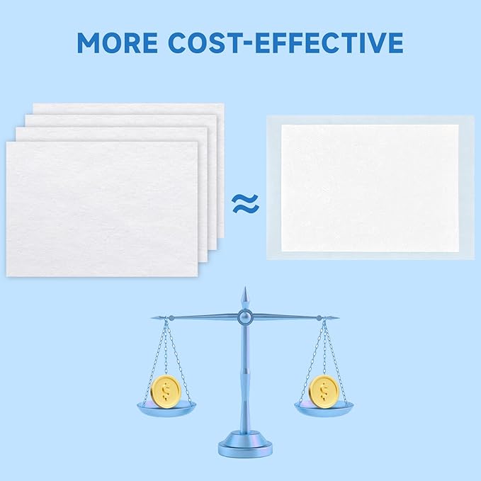 L&W BROS. Easy Clean Pet Quick Absorbent Sheets – Innovative Solution for Mess-Free Cleanup Not Traditional Pee Pads, 12"x10" for Urine and Pet Stain & Odor Remover (80 PCS)