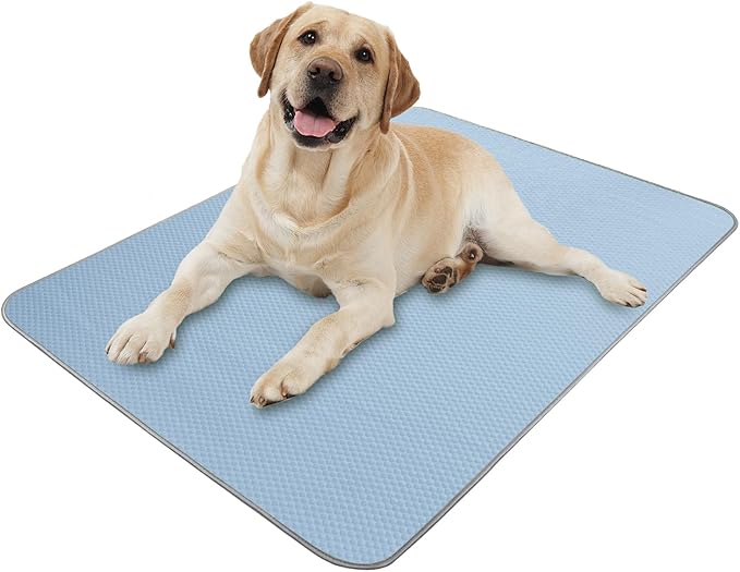 Summer Dog Cooling Mat Washable Ice Silk Self Cool Pad for Medium Dogs and Cats, 40x28in Pet Sleeping Pad for Crate, Bed, Indoor & Outdoor Floor, Car Seats