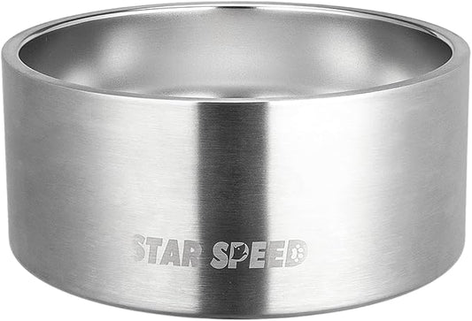 100oz Large Stainless Steel Dog Bowl. Extra Large Dog Water Bowls for Large Dogs with Rubber Bottom, Drop Resistant and Durable, Keeps Cold, Fits Different Size Big Dog Food Bowls.(100 OZ, Stainless)