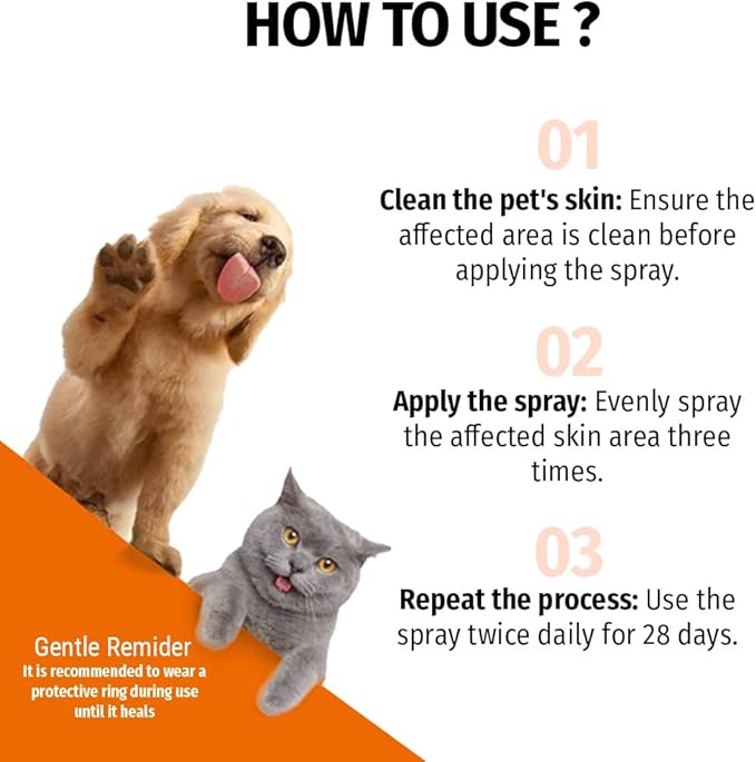 Hot Spot Spray Treatment, Wound Care & Itch Relief Spray for Dogs and Cats, Relives Scratching, Itchy Skin and Paw Licking, for All Animals, 2.02oz