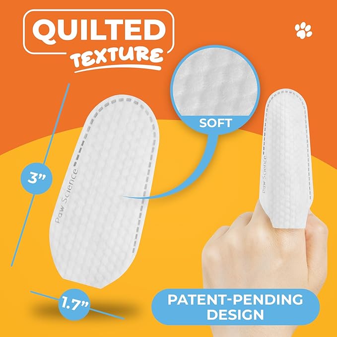 Dog Ear Cleaner Wipes – Finger Wipes for Dogs and Cats – Cleaning, Soothing, & Deodorizing Itchy Ears – Pet Ear Relief Solution (Coconut)