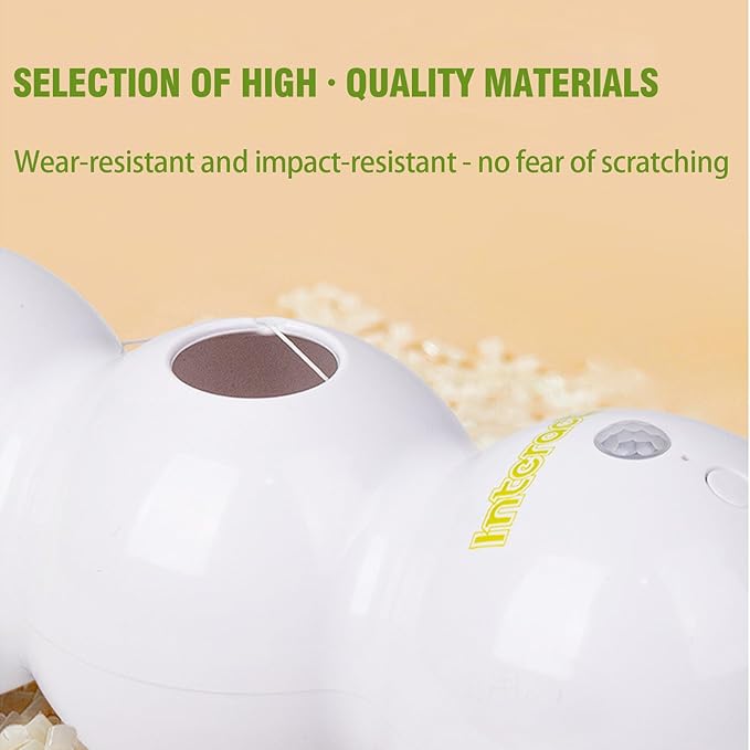 Whirlie Cat Toy, Interactive Rotating Kitten Toy with Suction Cup, Automatic Moving Cat Worm for Indoor Cats to Stimulate Hunting Instincts & Reduce Boredom