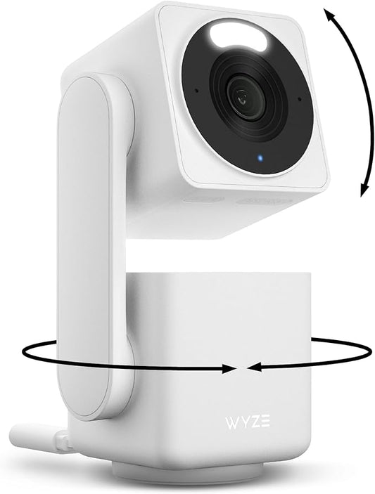 WYZE Cam Pan v4, 4K Smart Security Camera, AI Indoor/Outdoor Cameras for Home Security, Baby & Pet, Color Night Vision, 360° Pan/Tilt/8 x Digital Zoom, 2.4G & 5G, Works with Alexa & Google Assistant