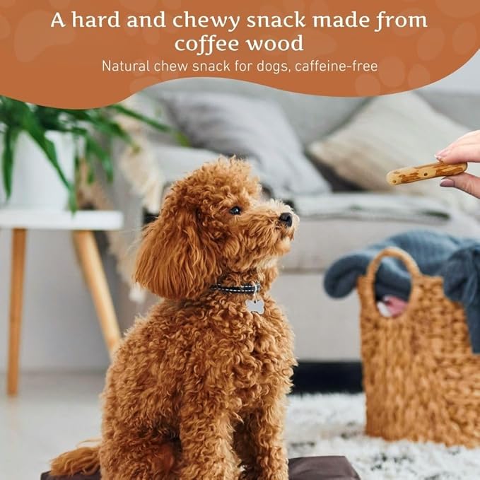 Wildfang® Coffee Wood Dog Chew, XXS - Tough Chew Toys for Aggressive Chewers, Dog Teething Toys for Puppies, Training for Chewing Muscles, Coffee Tree Sticks for XX-Small Dogs (Under 11 lbs)