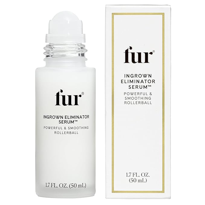 Fur Ingrown Eliminator Serum Rollerball - Powerful Ingrown Hair Treatment Serum With AHAs and BHAs to Treat and Prevent Ingrown Hairs and Bumps, Hydrates and Soothes Irritated Skin - 50 ml