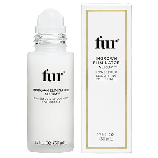 Fur Ingrown Eliminator Serum Rollerball - Powerful Ingrown Hair Treatment Serum With AHAs and BHAs to Treat and Prevent Ingrown Hairs and Bumps, Hydrates and Soothes Irritated Skin - 50 ml