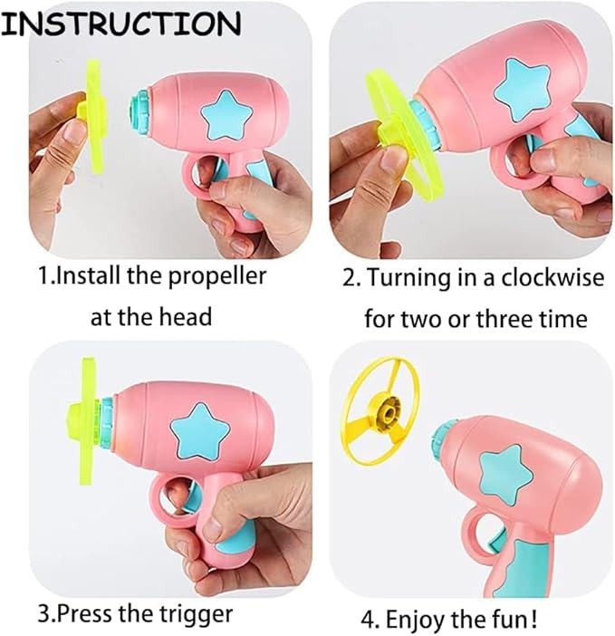 LAPOHI 14 PCS Cat Fetch Toy with Colorful Flying Propellers Set, Cat Playing Tracking Interactive Toys for Kitten Chasing Training Hunting